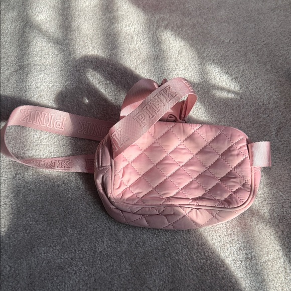 PINK Victoria's Secret Quilted Crossbody Bag - Soft Pink - Picture 2 of 3